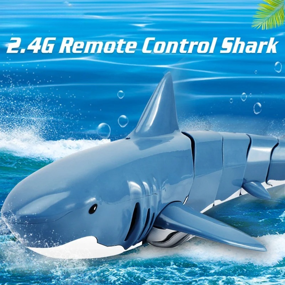 Electro Gadgets - ベストセラー 2.4Gリモコン操作リアルな電動サメ型ボート 水泳する魚が揺れる 新しいおもちゃ 誕生日プレゼント