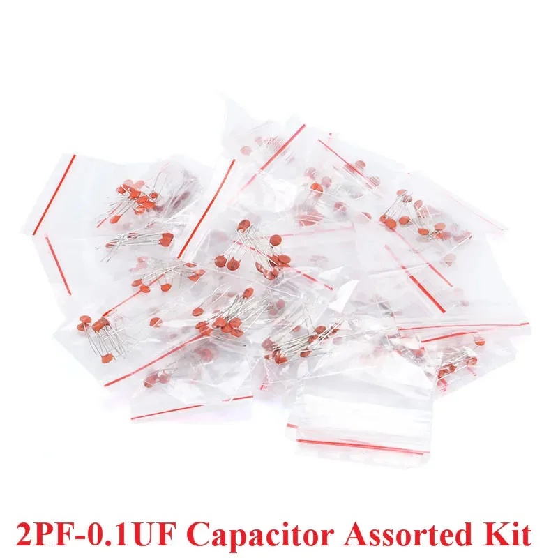 Electronics & Gadgets Starting With C - 300個/ロット セラミックコンデンサセットパック 2PF-0.1UF 30種類*10個入り 電子部品パッケージコンデンサ詰め合わせキットサンプル