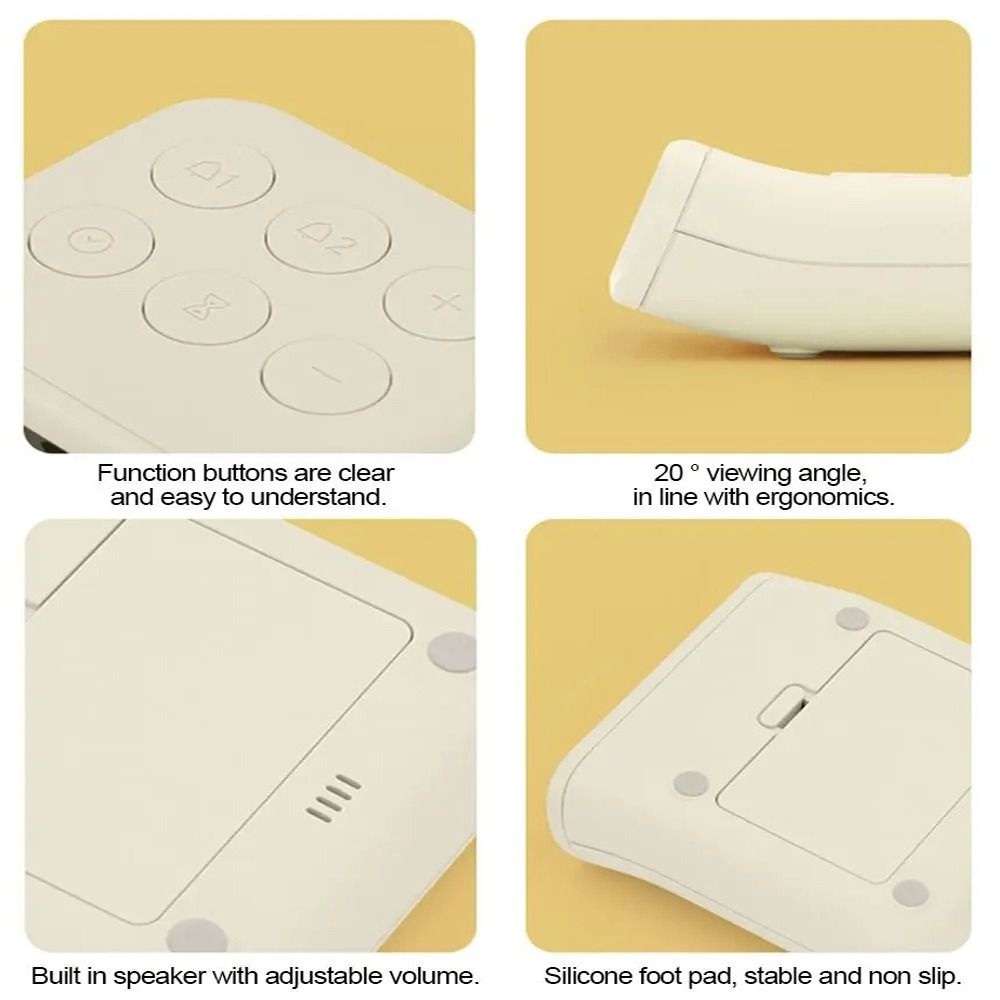 Modern Electronics Gadgets - クリエイティブな小型目覚まし時計、電池式シンプル目覚まし時計、携帯用プラスチック製電子目覚まし時計、キッチンガジェット