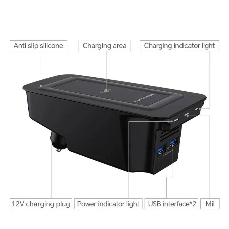 Wireless Phone Charger Pad - Volvo,xc90,s60,xc90,s90,v90,xc60,xc90,15w用のワイヤレスチャージャー