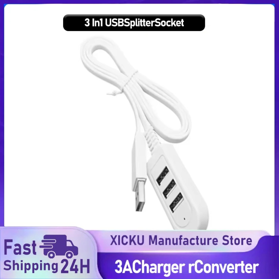 Electronics Gadgets Wholesale - 3 in 1 USB スプリッターソケット多機能 3A
