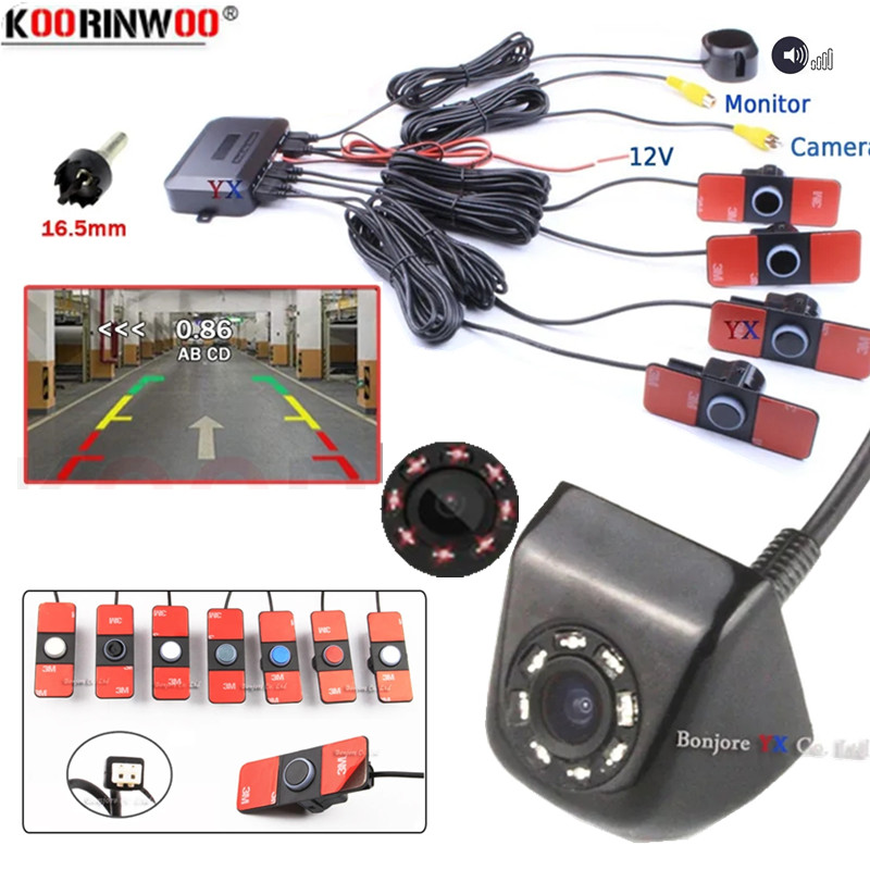 Electronics Gadgets Wholesale - パークトロニック支援車 4 バックレーダー検出装置 リアカメラ 電子アクセサリー 車両スマートシステム