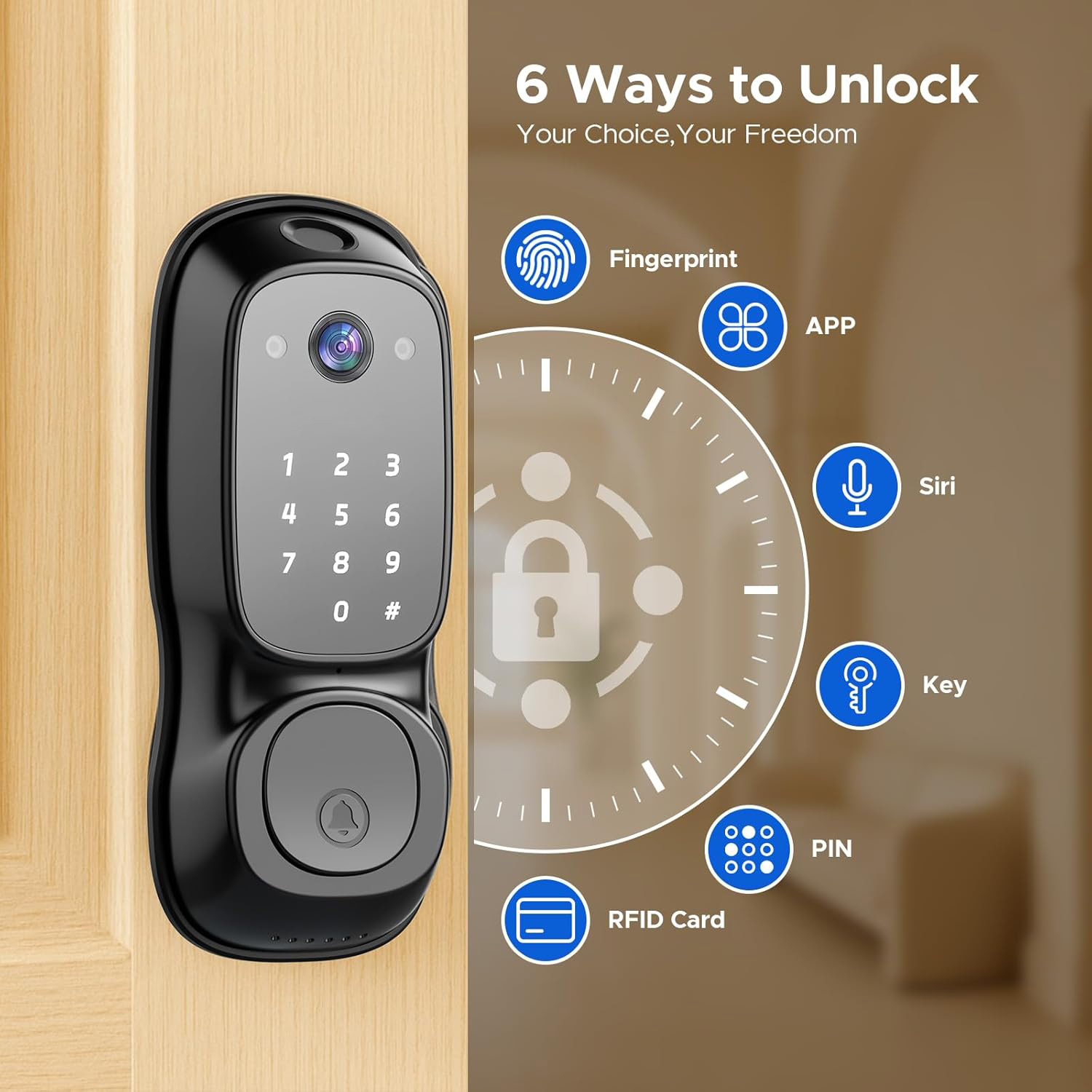 Tuya Wifiスマートドアロック ‎ カメラ＆ドアベル多 - Electronics & Gadgets Starting With C のレビューと価格