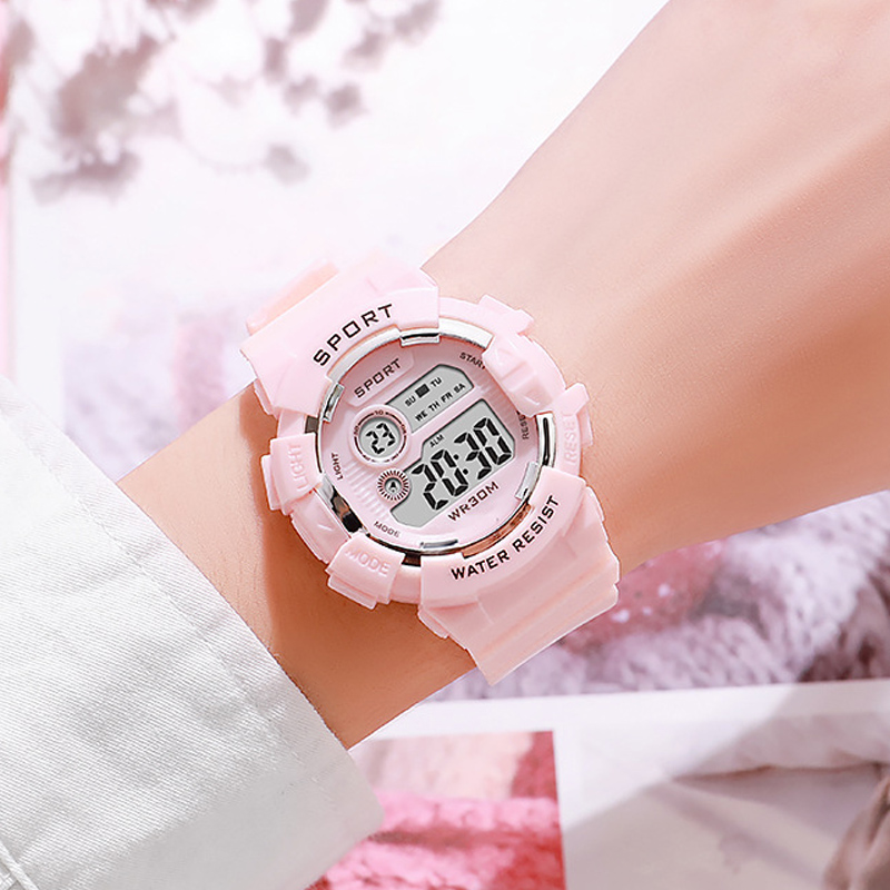 ファッションキッズ腕時計発光防水スポーツデジタル腕時計目覚ま - Smart Watch Kids のレビューと価格