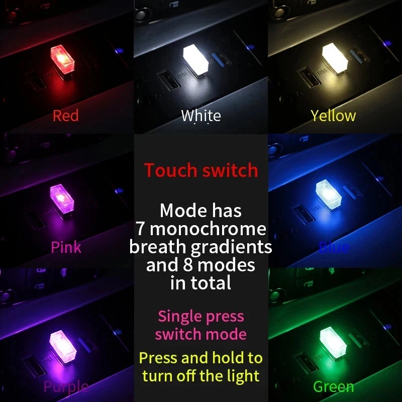 1/4個 ミニUSB LEDカーライト 車内雰囲気照明 緊急 - Electronics Gadgets And Accessories のレビューと価格