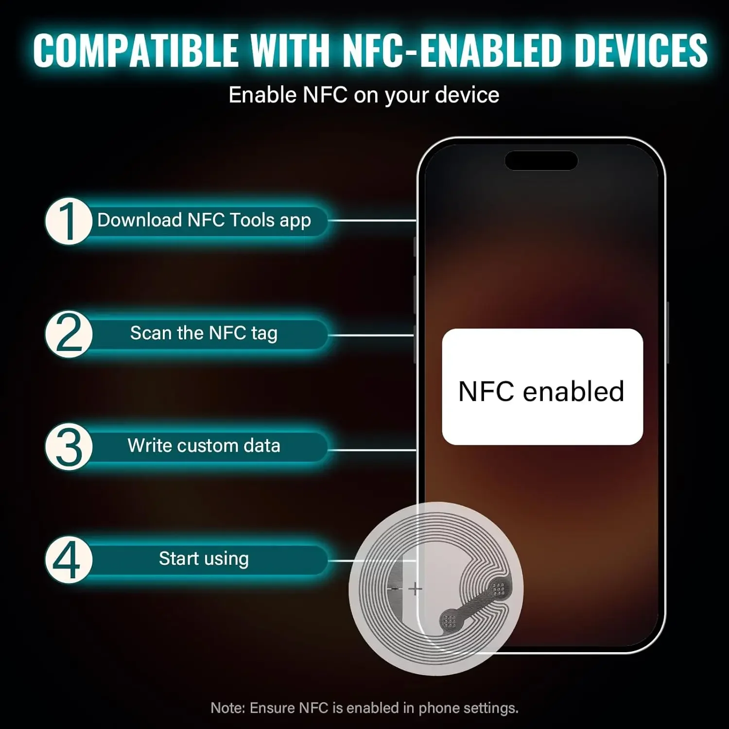 10-50個の大容量NTAG215 NFCステッカー、すべて - Nfc Tag Programmable のレビューと価格