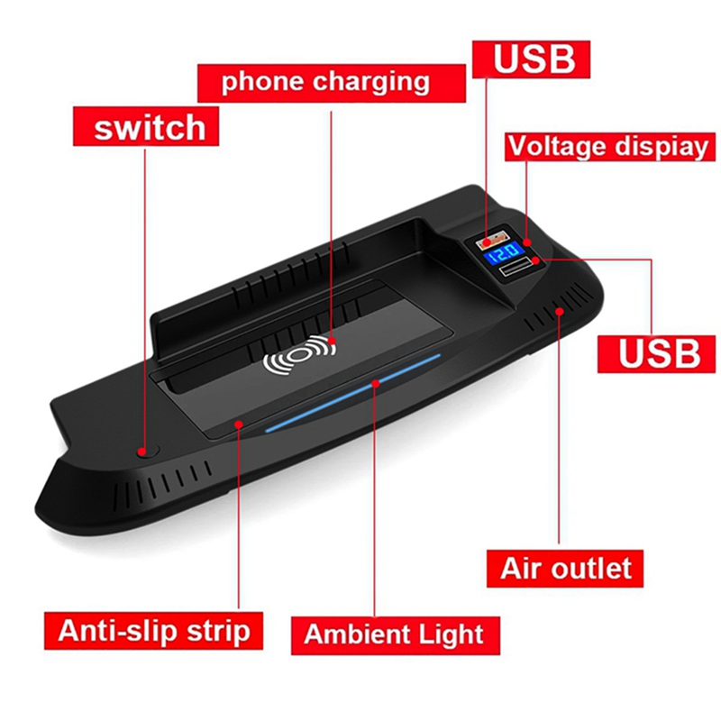 車載15W QIワイヤレス携帯電話充電パッドパネル 携帯電話 - Wireless Phone Charger Pad のレビューと価格
