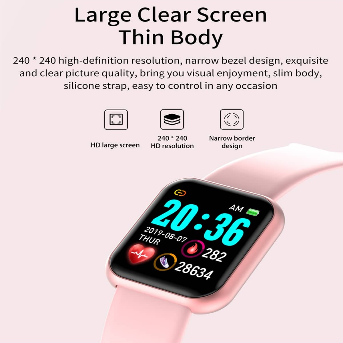 男性と女性のためのスマートウォッチ、音楽制御付きスマートウォ - Smart Watch Kids のレビューと価格