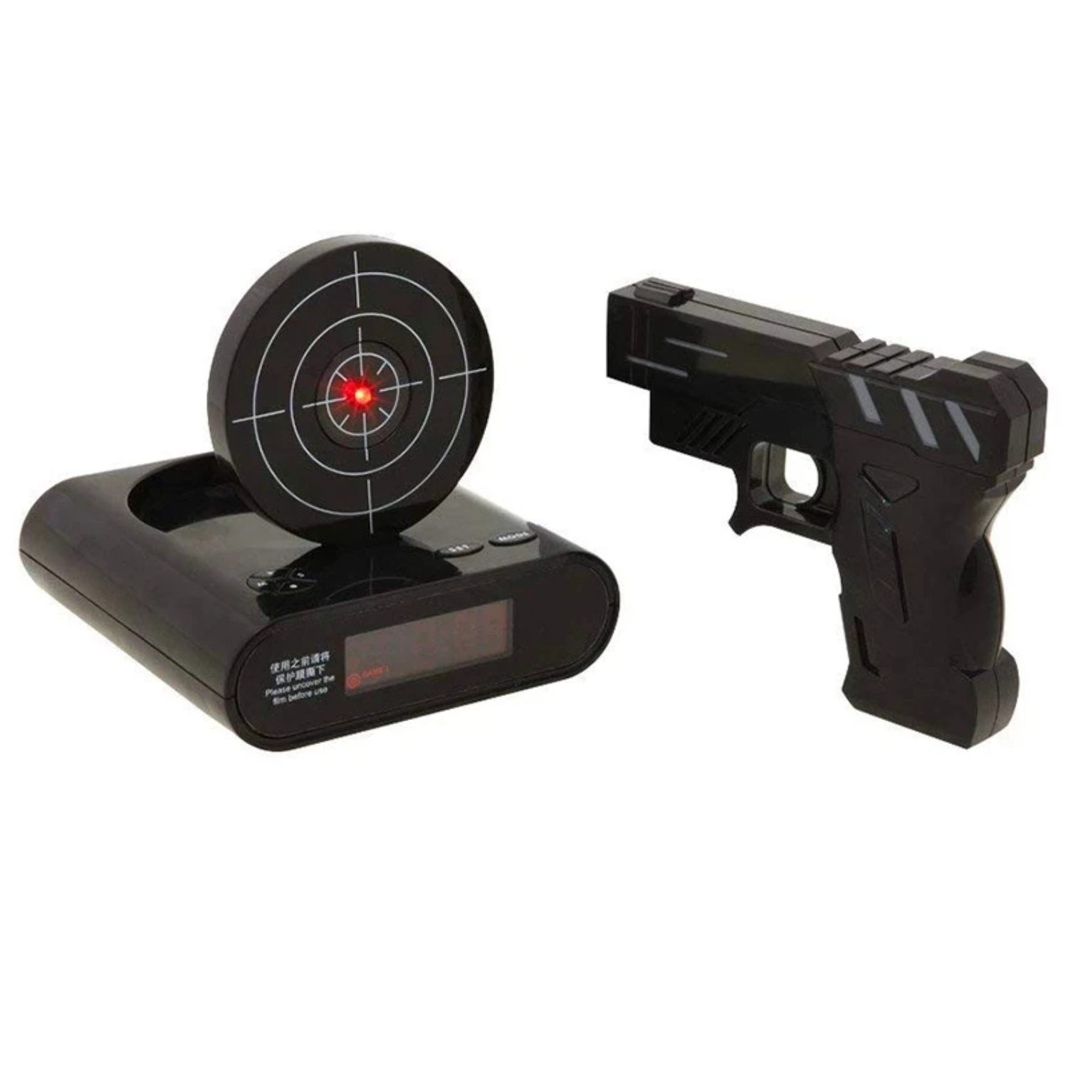 ガジェットターゲットレーザー射撃銃目覚まし時計デジタル電子卓 - Modern Electronics Gadgets のレビューと価格