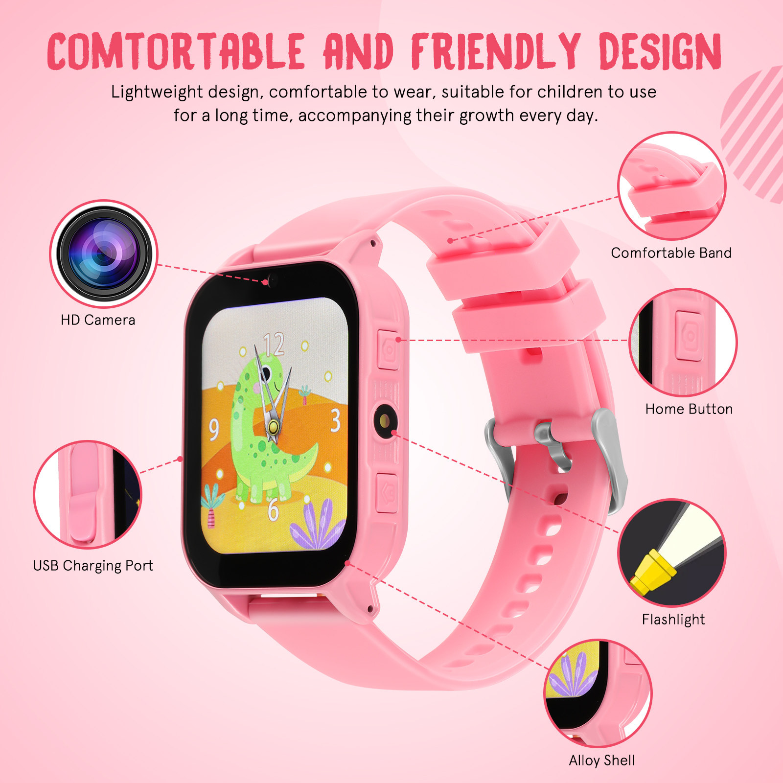 子供用ゲーム付きデジタルスマートウォッチ 軽量で快適 スポー - Smart Watch Kids のレビューと価格