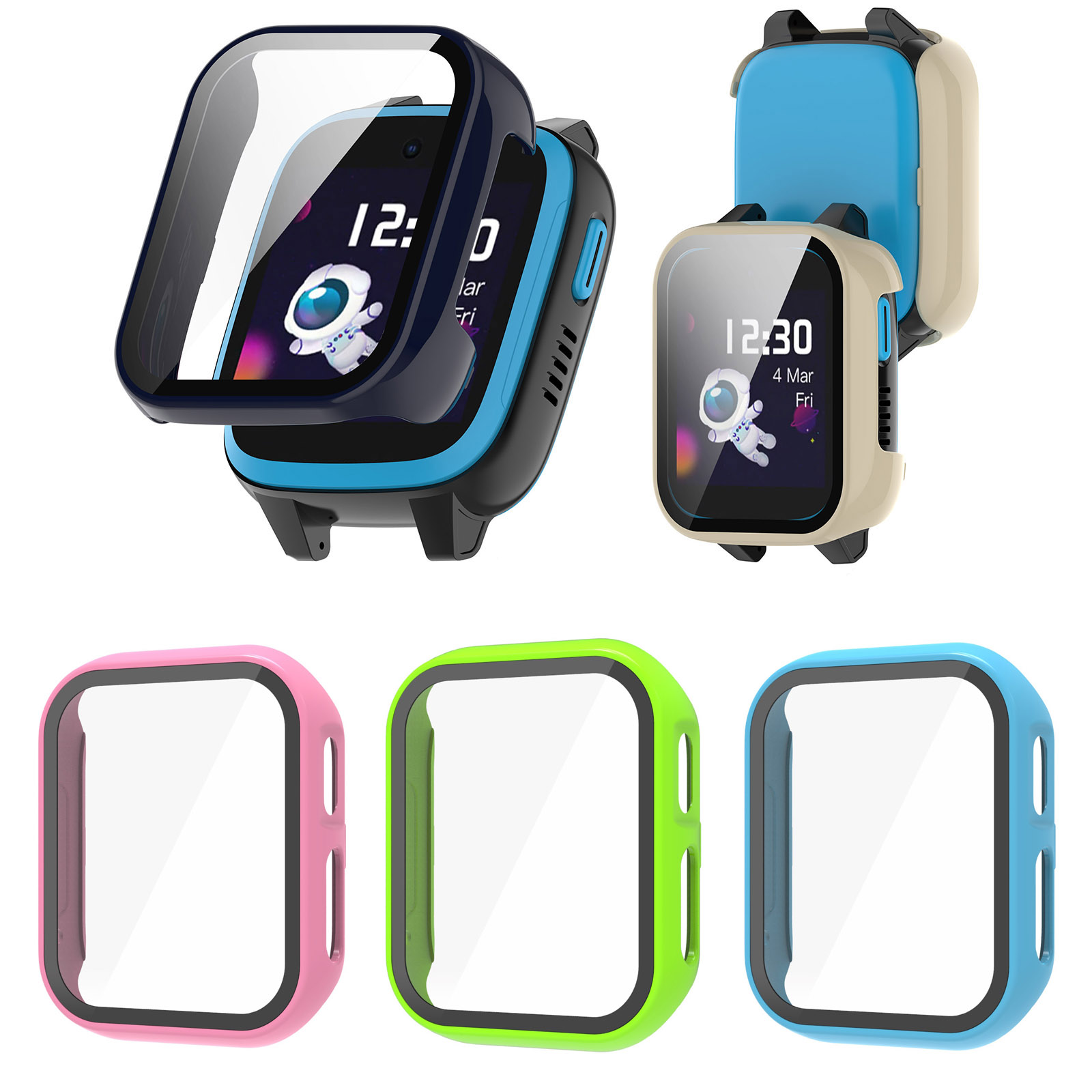 ハードエッジシェルガラススクリーンプロテクターフィルムケース - Smart Watch Kids のレビューと価格