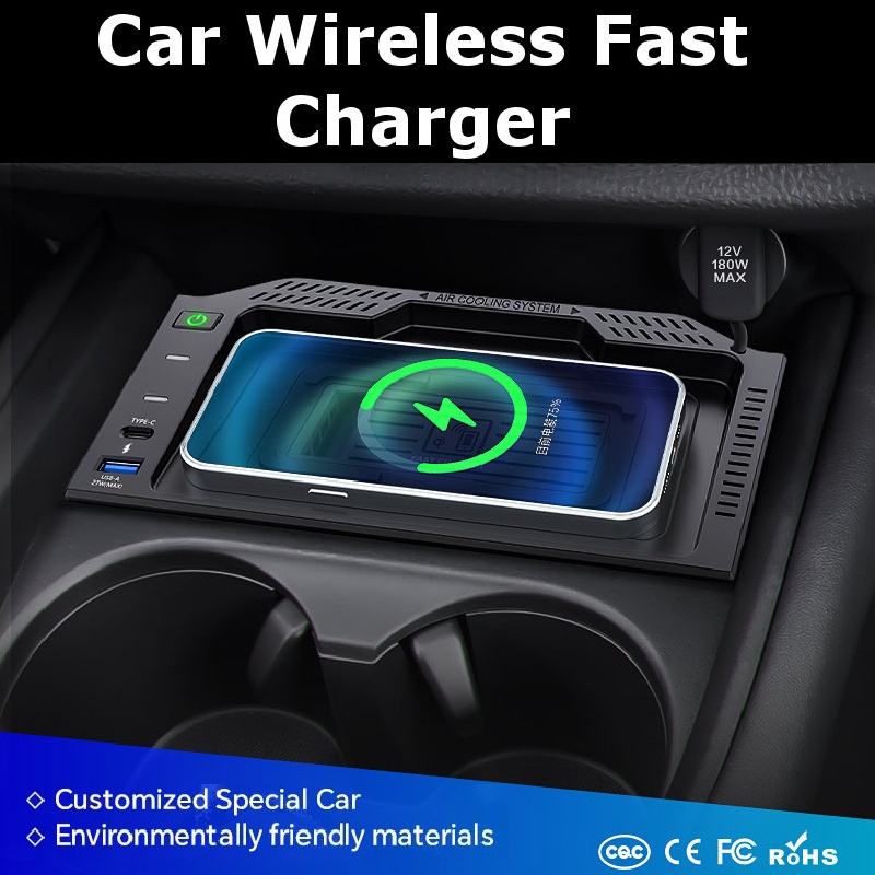 15 ワット車のワイヤレス充電器チー電話充電器高速電話充電パ - Wireless Phone Charger Pad のレビューと価格