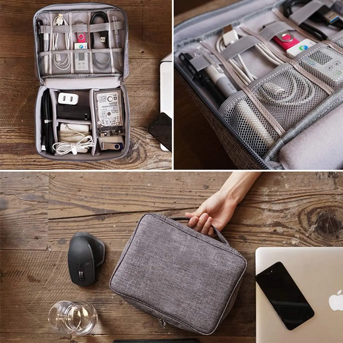 ポータブルデジタル収納バッグ USB ガジェット防水ケーブル - Electronics Gadgets And Accessories のレビューと価格